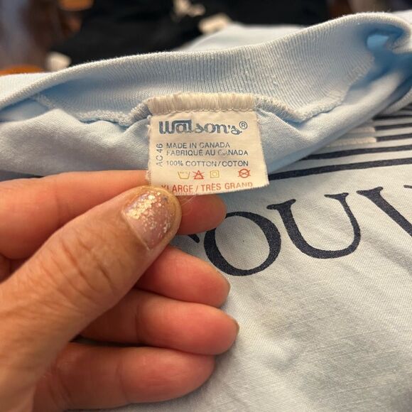 Vintage Watson’s Vancouver Canada Tee Pee 1987 L/S banded lightweight. Sailboat - Picture 4 of 6